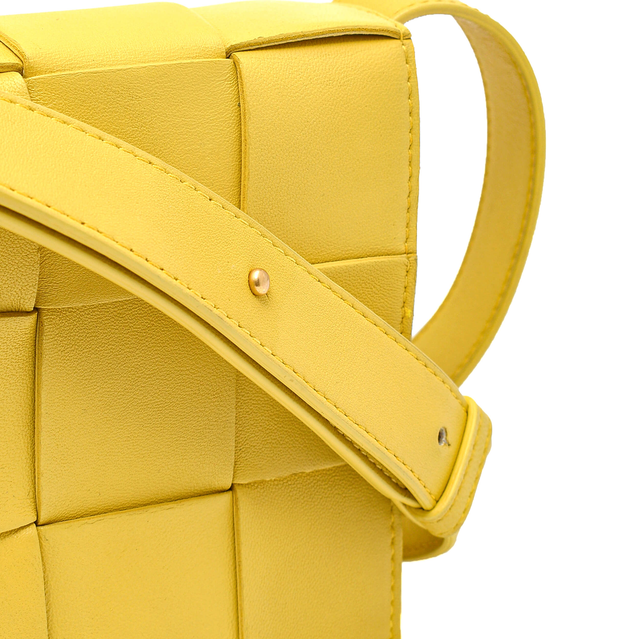 Bottega Veneta - Yellow Intrecciato Leather Cassette Bag